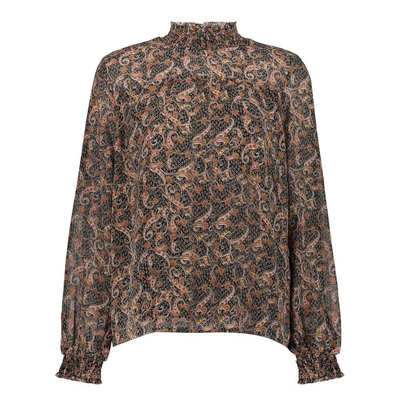 Blouse Smock Neck All Over Print 13850-26 - Geisha