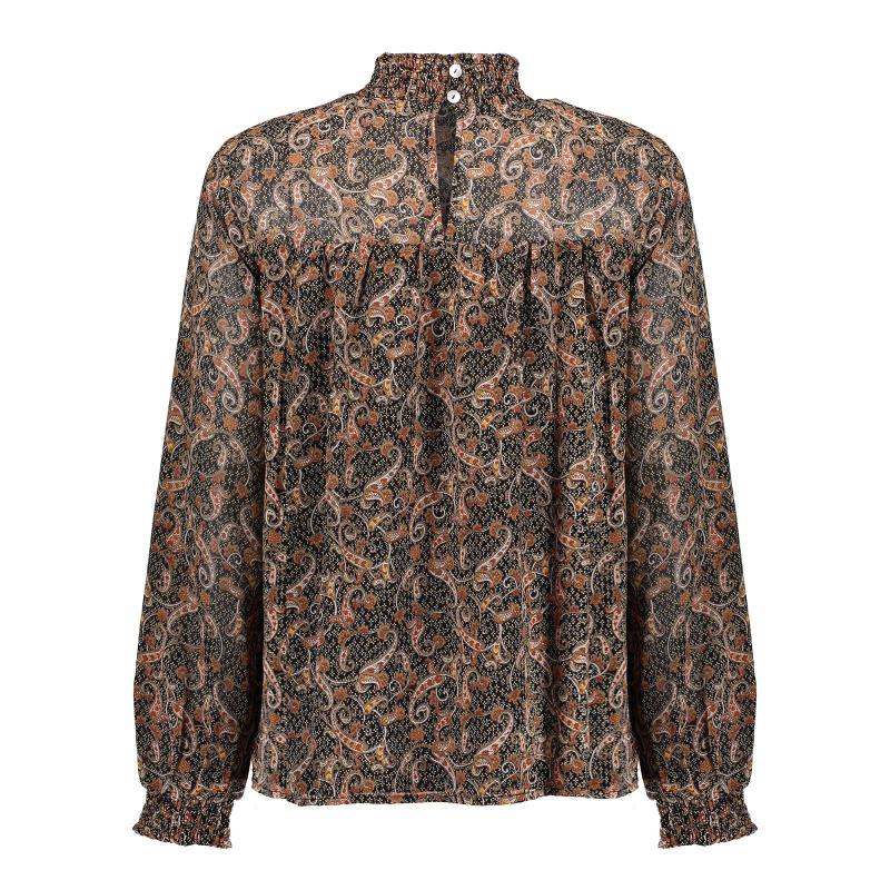 Blouse Smock Neck All Over Print 13850-26 - Geisha