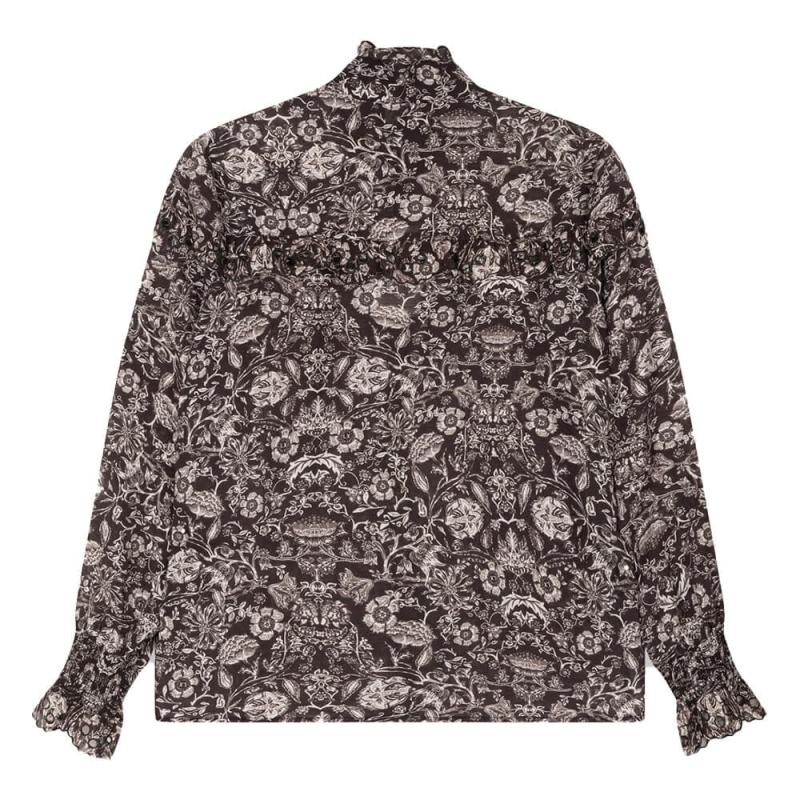 Woven Flower Linen Blouse - Alix The Label