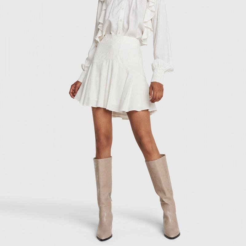 Woven Seer Sucker Stripe Skirt - Alix The Label