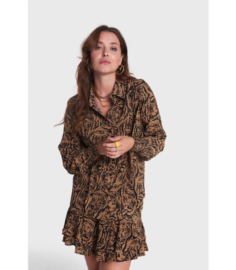 Woven Tiger Head Skirt - Alix The Label