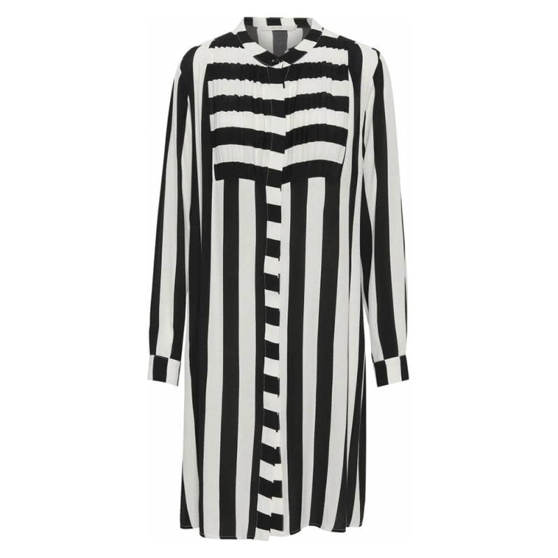 Stripe Pleat Dress - Costa Mani