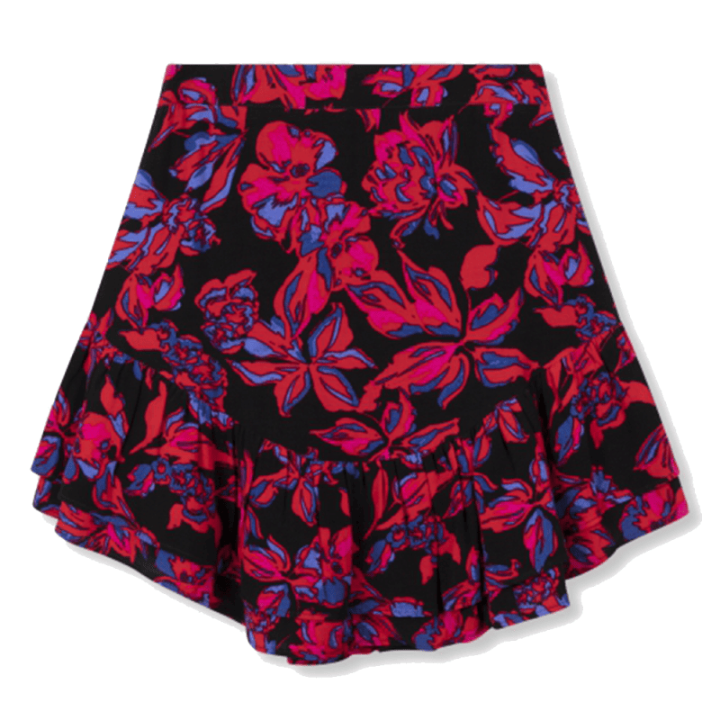Ladies Woven Floral Ruffle Skirt - Alix The Label