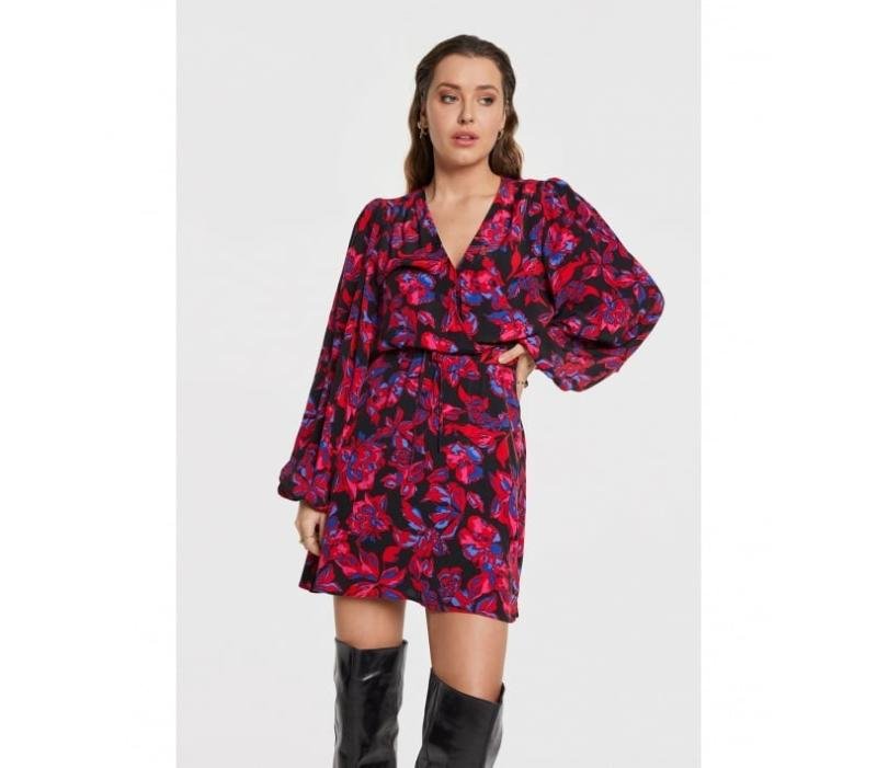 Ladies Woven Floral Dress With Smocked Waist - Alix The Label