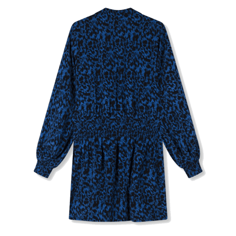 Ladies Woven Sketchy Animal Dress With Knot - Alix The Label