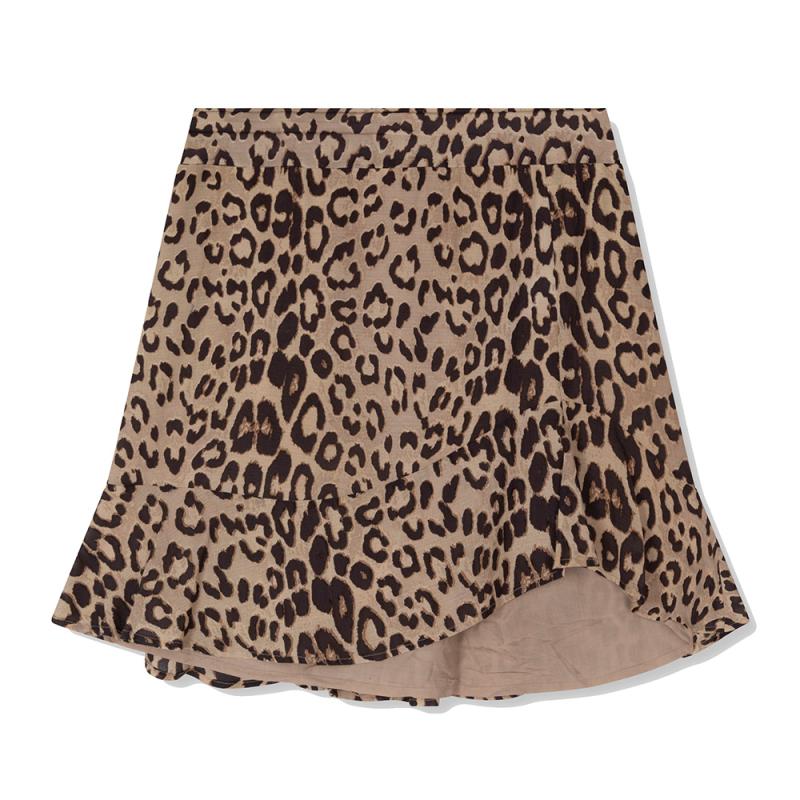 Ladies Woven Animal Ruffle Skirt - Alix The Label