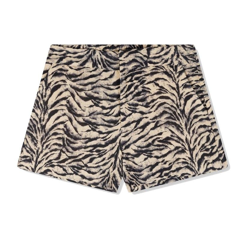 Ladies Woven Tiger Shorts - Alix The Label