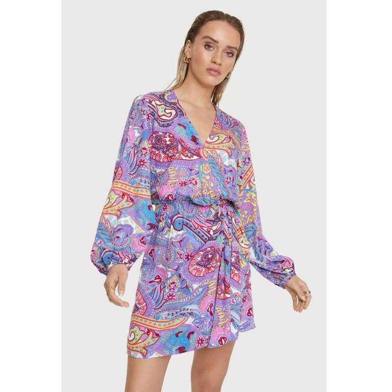 Ladies Woven Paisley Wrap Dress - Alix The Label