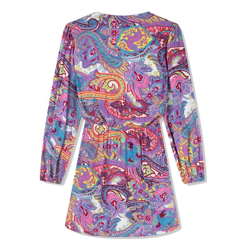 Ladies Woven Paisley Wrap Dress - Alix The Label
