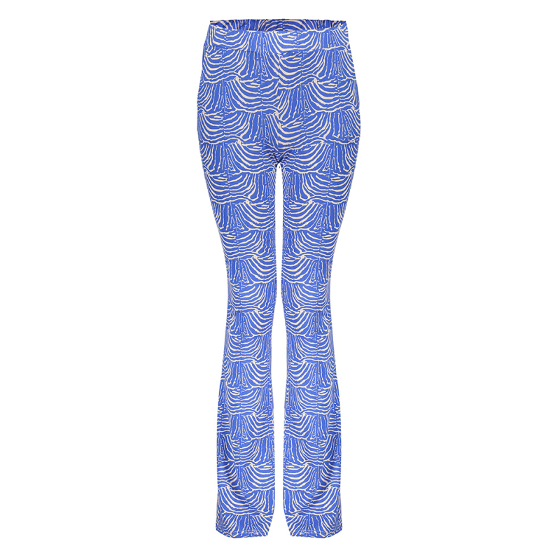 Pants Flared Cobalt Zebra 31273K - Geisha Girls