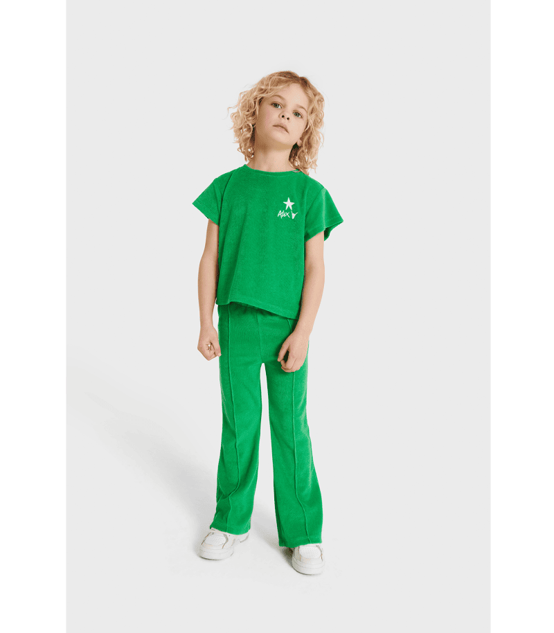 Kids Knitted Terry Flared Pants - Alix Mini