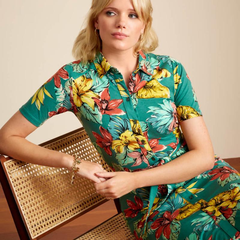 Rosie Slim Fit Dress Paraiso - King Louie