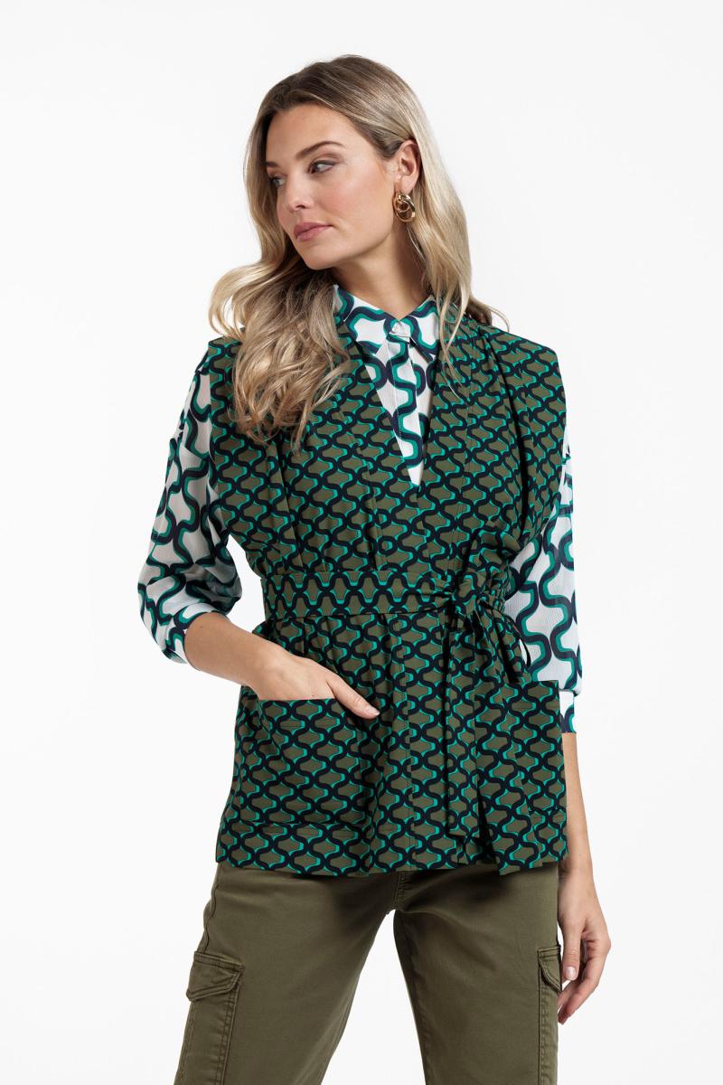 Florine Sleeveless Graphic Gilet - Studio Anneloes