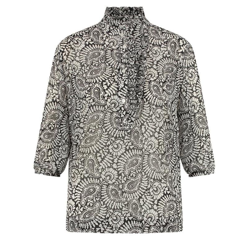 Odette Oriental  3/4 sleeve blouse - Studio Anneloes