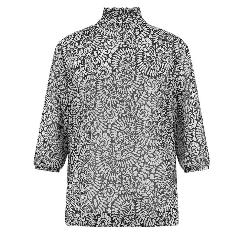 Odette Oriental  3/4 sleeve blouse - Studio Anneloes