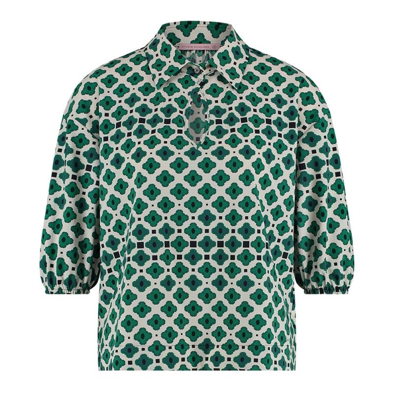 Skyler Graphic Flowers Blouse - Studio Anneloes