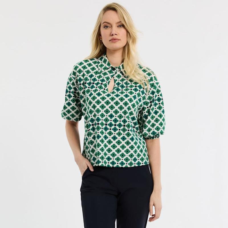 Skyler Graphic Flowers Blouse - Studio Anneloes
