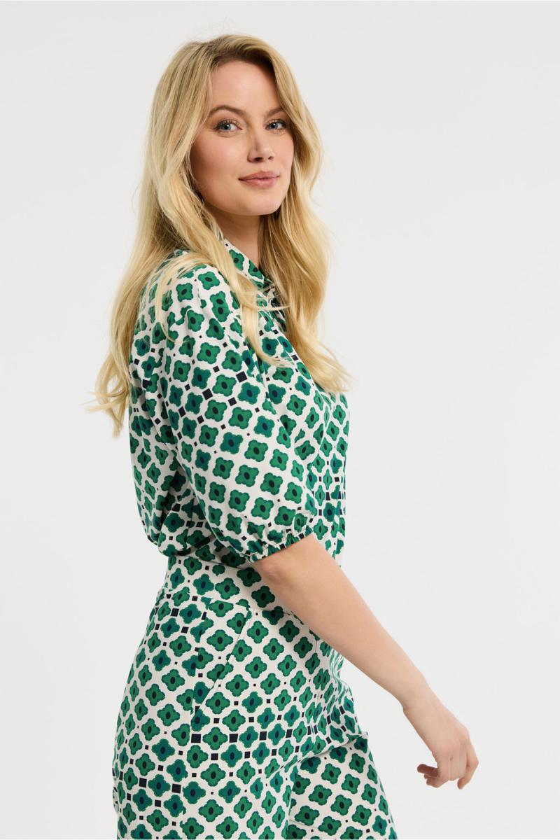 Skyler Graphic Flowers Blouse - Studio Anneloes