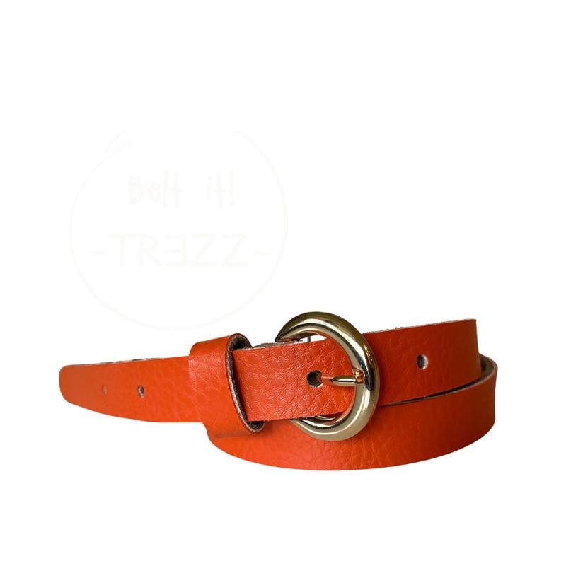 Broos 2cm Leer Met Leren Gesp - TREZZ Kids