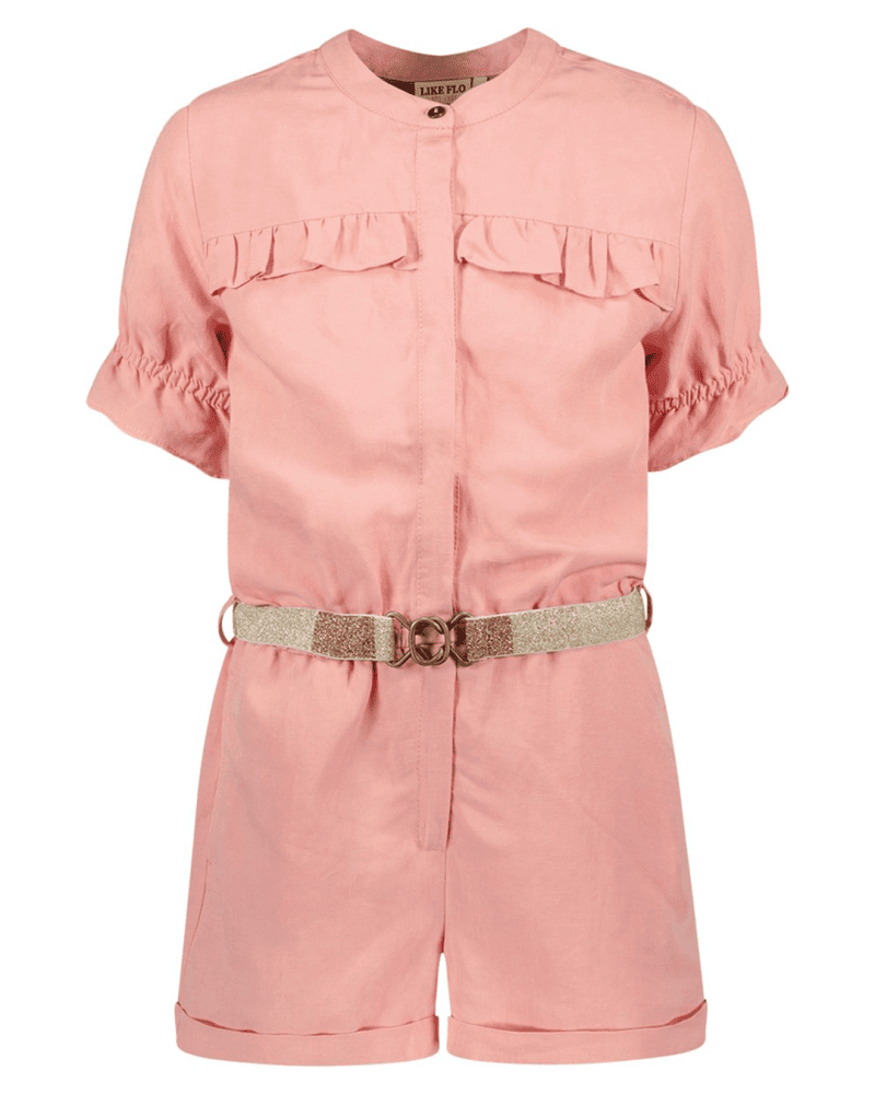 Flo girls linnen jumpsuit with belt - Like Flo
