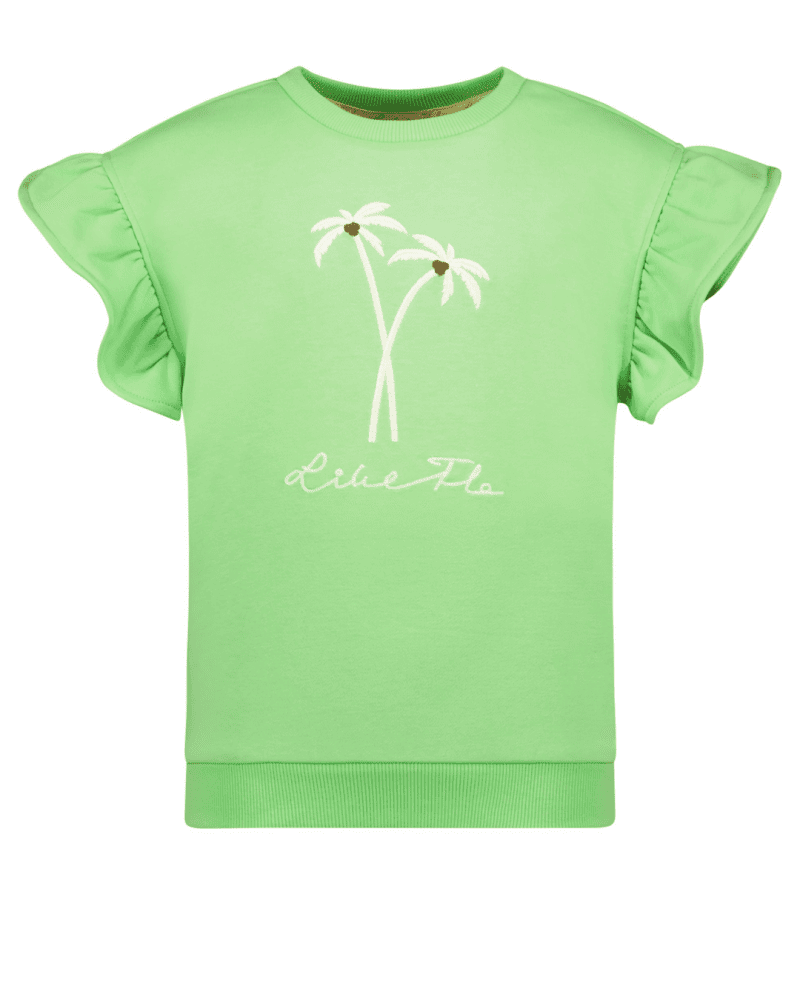 Flo girls ss sweater crochet flower - Like Flo