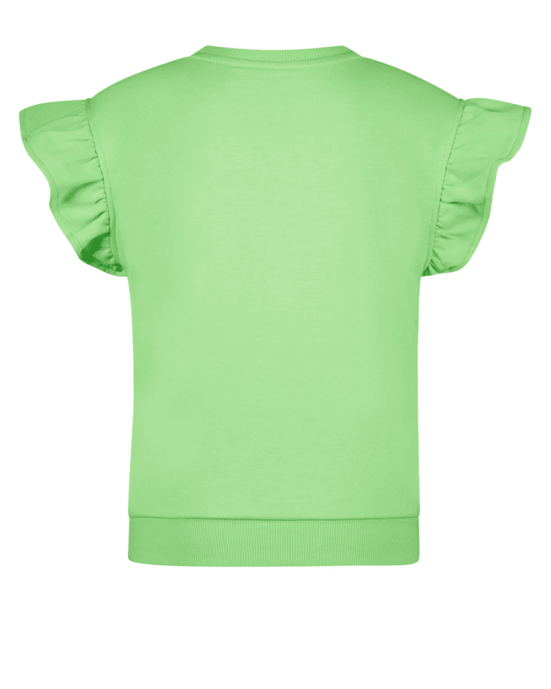 Flo girls ss sweater crochet flower - Like Flo