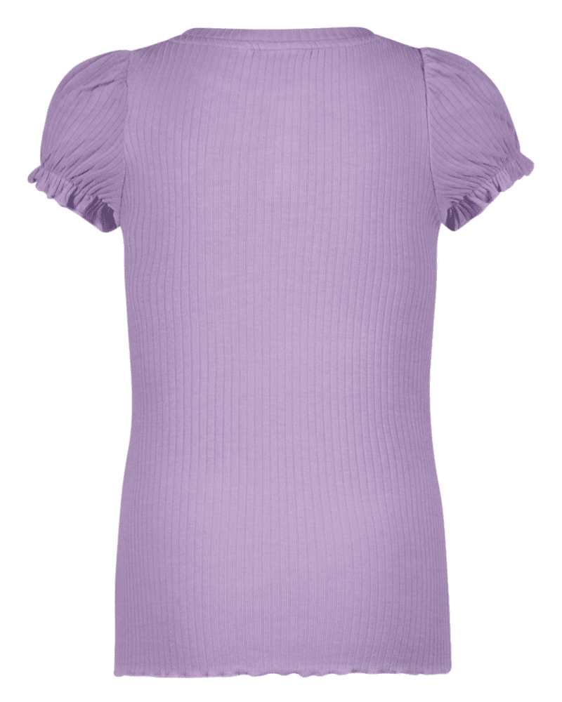 Flo girls solid rib ss tee with button closure - Like Flo