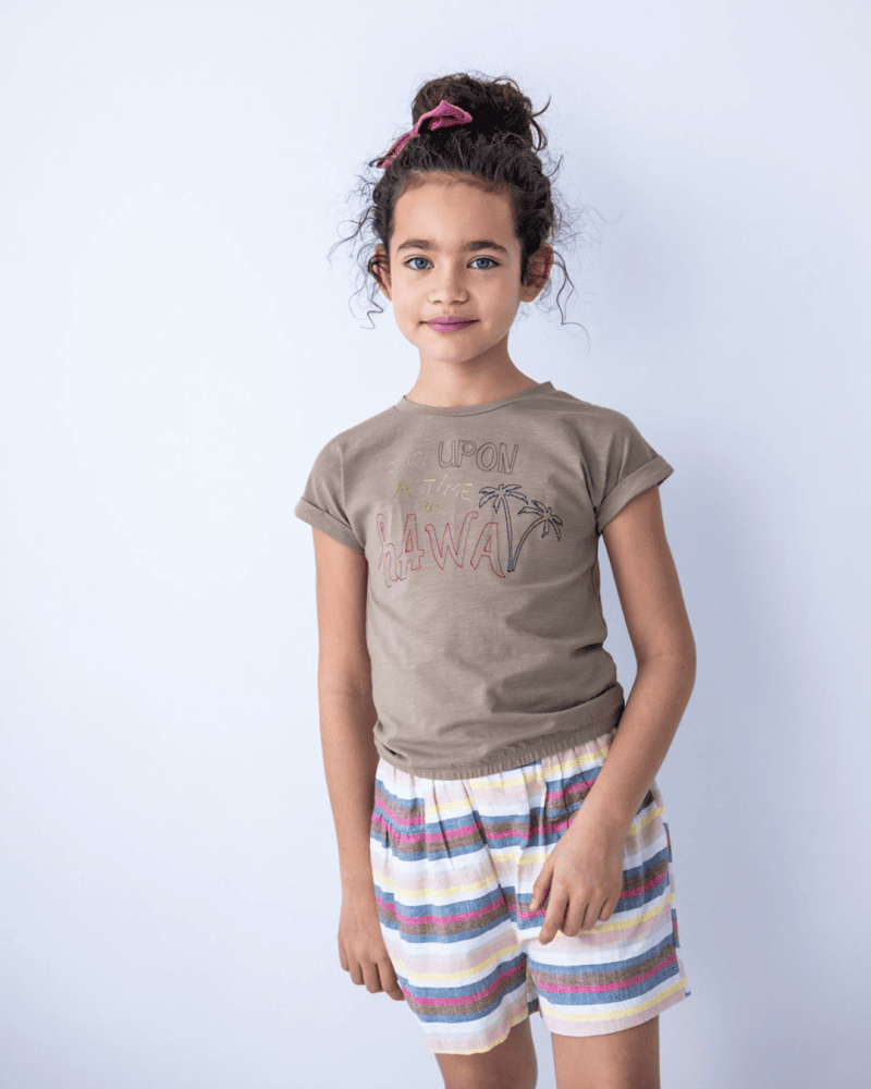 Flo girls YD linnen short + belt - Like Flo