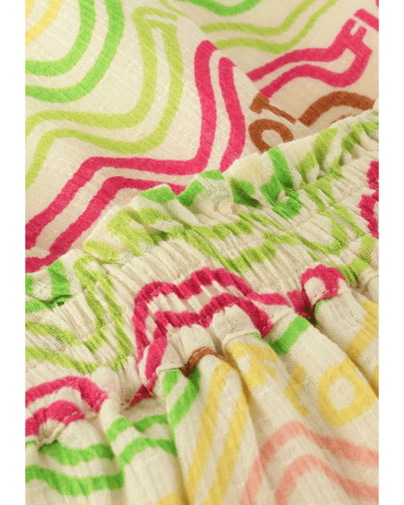 Flo girls fancy woven rainbow skirt with belt - Like Flo