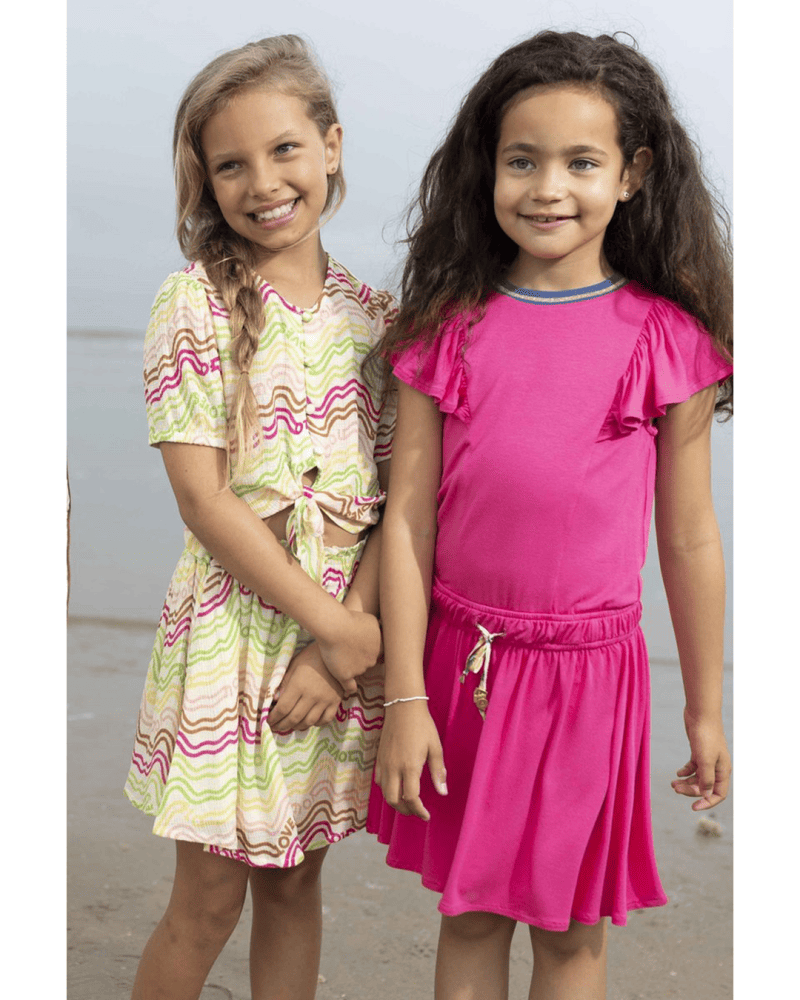 Flo girls crepe jersey ruffle dress - Like Flo