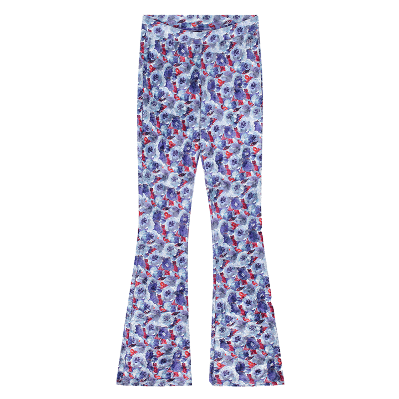 Velvet Flower Flared Pants - NIK&NIK