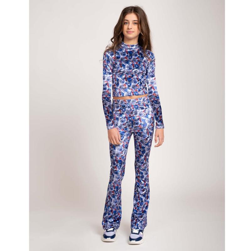 Velvet Flower Flared Pants - NIK&NIK