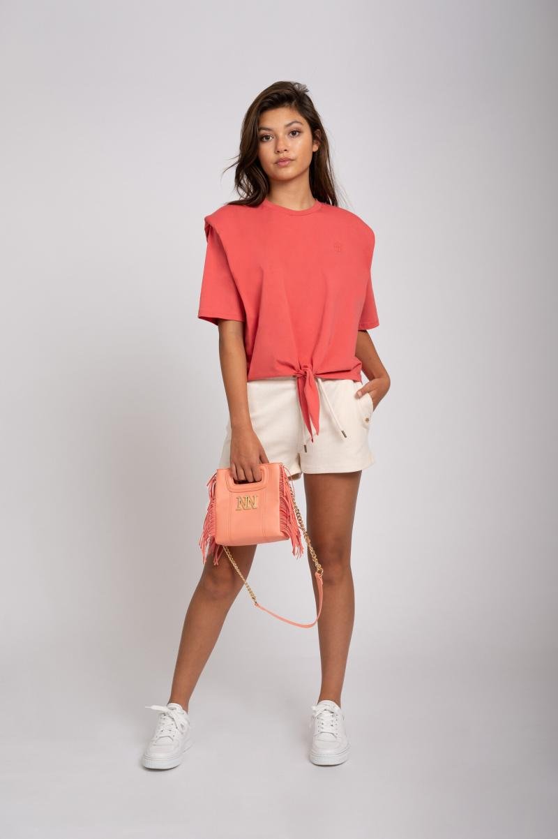 Padded Shoulder T-Shirt - NIK&NIK