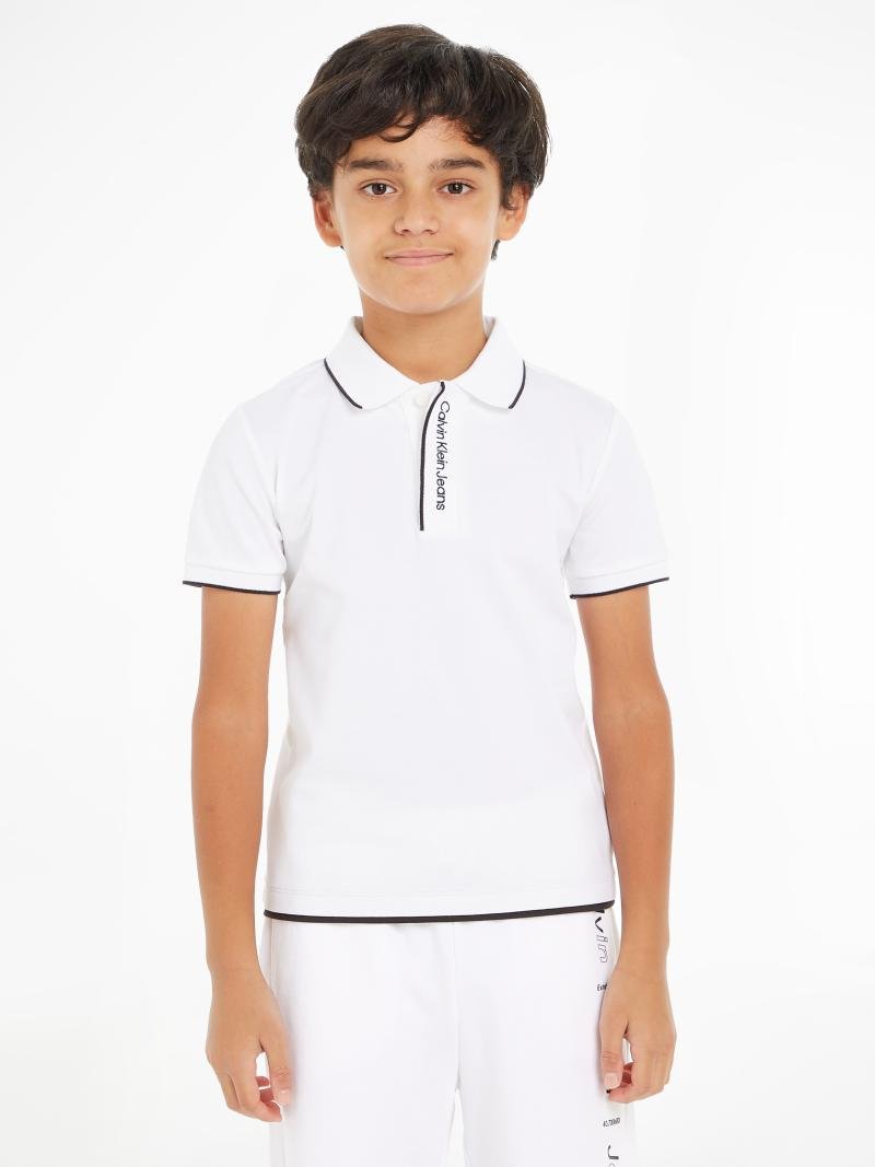 INTARSIA LOGO PIQUE S/S - Calvin Klein Kids