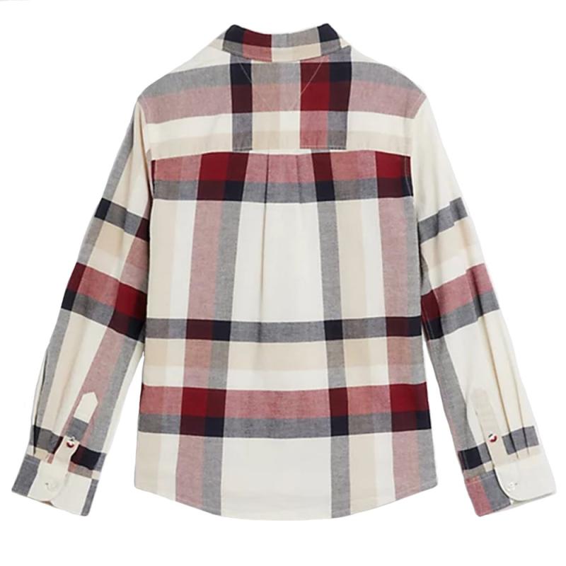Global Stripe Check Shirt Longsleeve - Tommy Hilfiger Kids