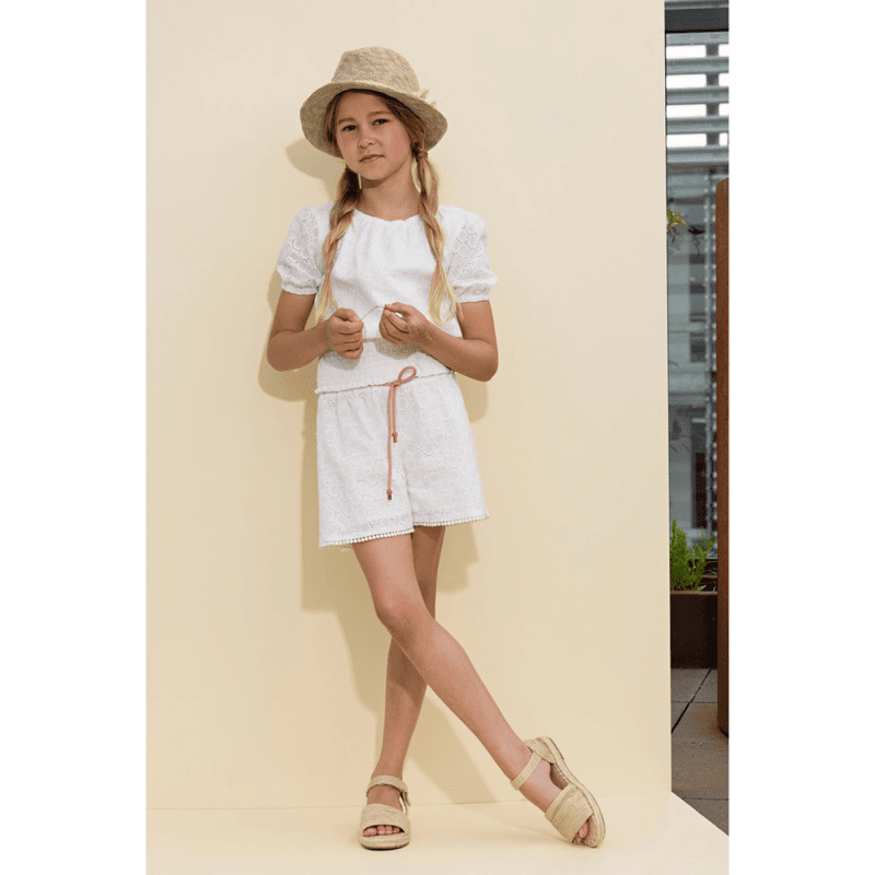 Tomma embroidery anglaise blouse half sleeve - NoNo