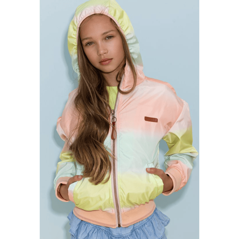 Recycled polyester Beau hooded bomber jacket dropped shoulders - NoNo