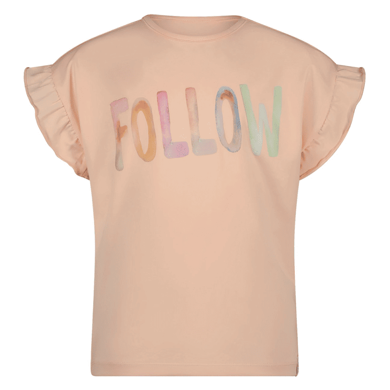 Kanou tshirt short ruffled sleeve with Follow print - NoNo