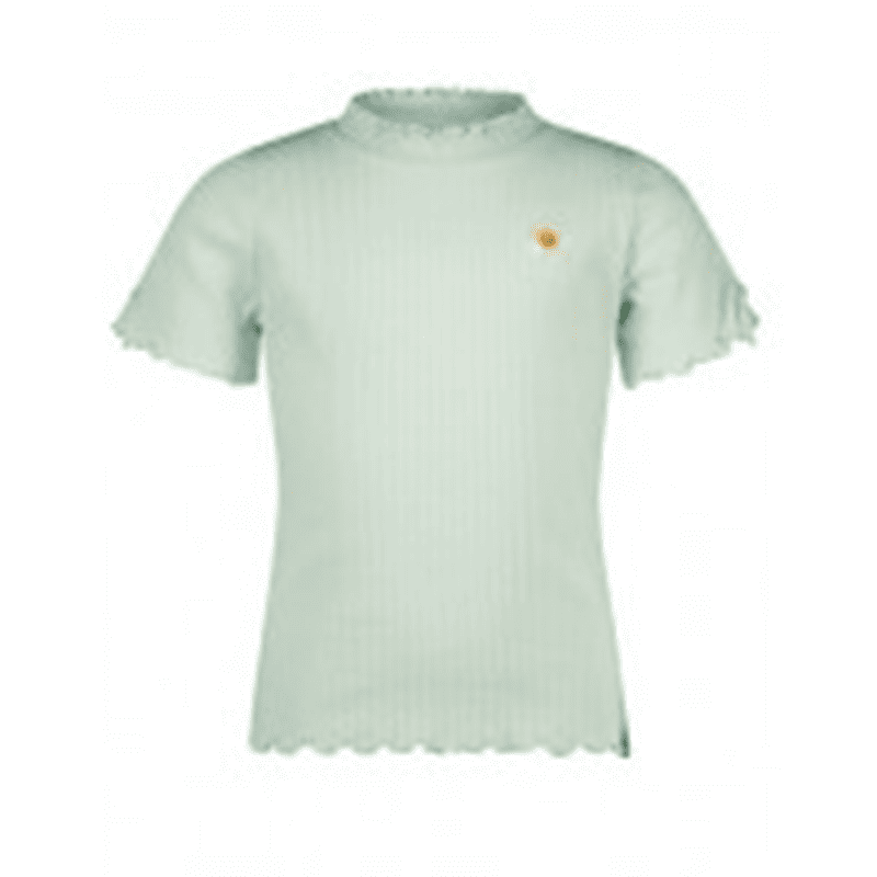 Kaby rib jersey tshirt half sleeve with string detail at sleeve - NoNo