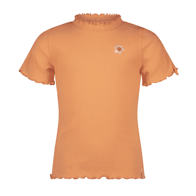 Kaby rib jersey tshirt half sleeve with string detail at sleeve - NoNo