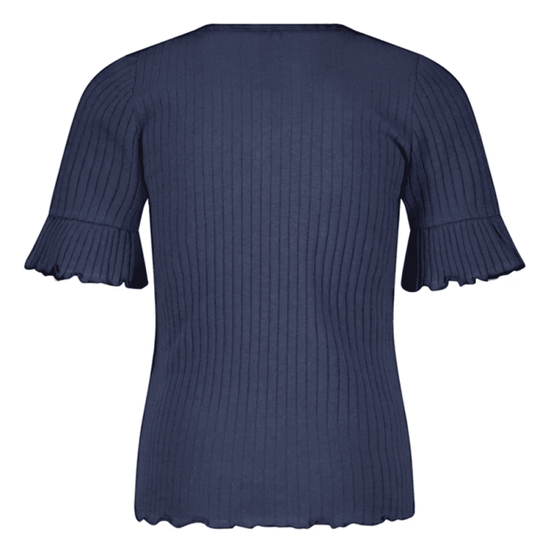 Kapi rib jersey tshirt half sleeve with smock at shoulder - NoNo