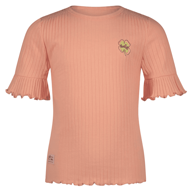 Kapi rib jersey tshirt half sleeve with smock at shoulder - NoNo