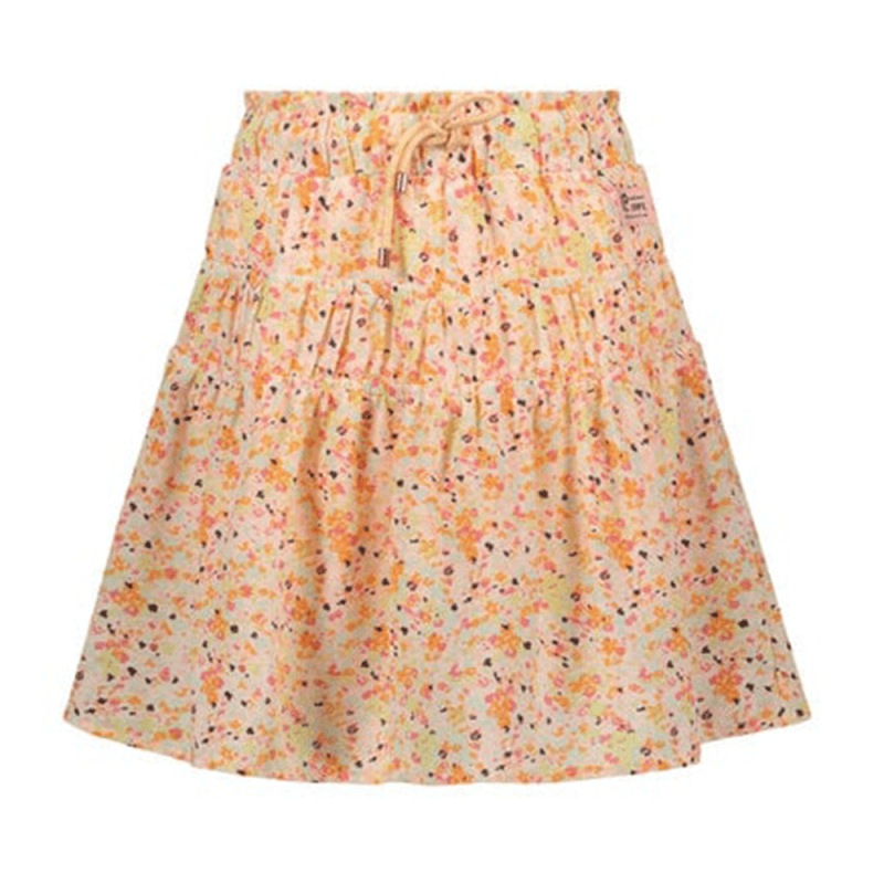 Nellie skirt short with elastic details + short lining - NoNo