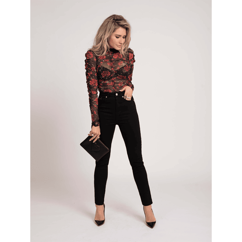 Rose Mesh Top - NIKKIE