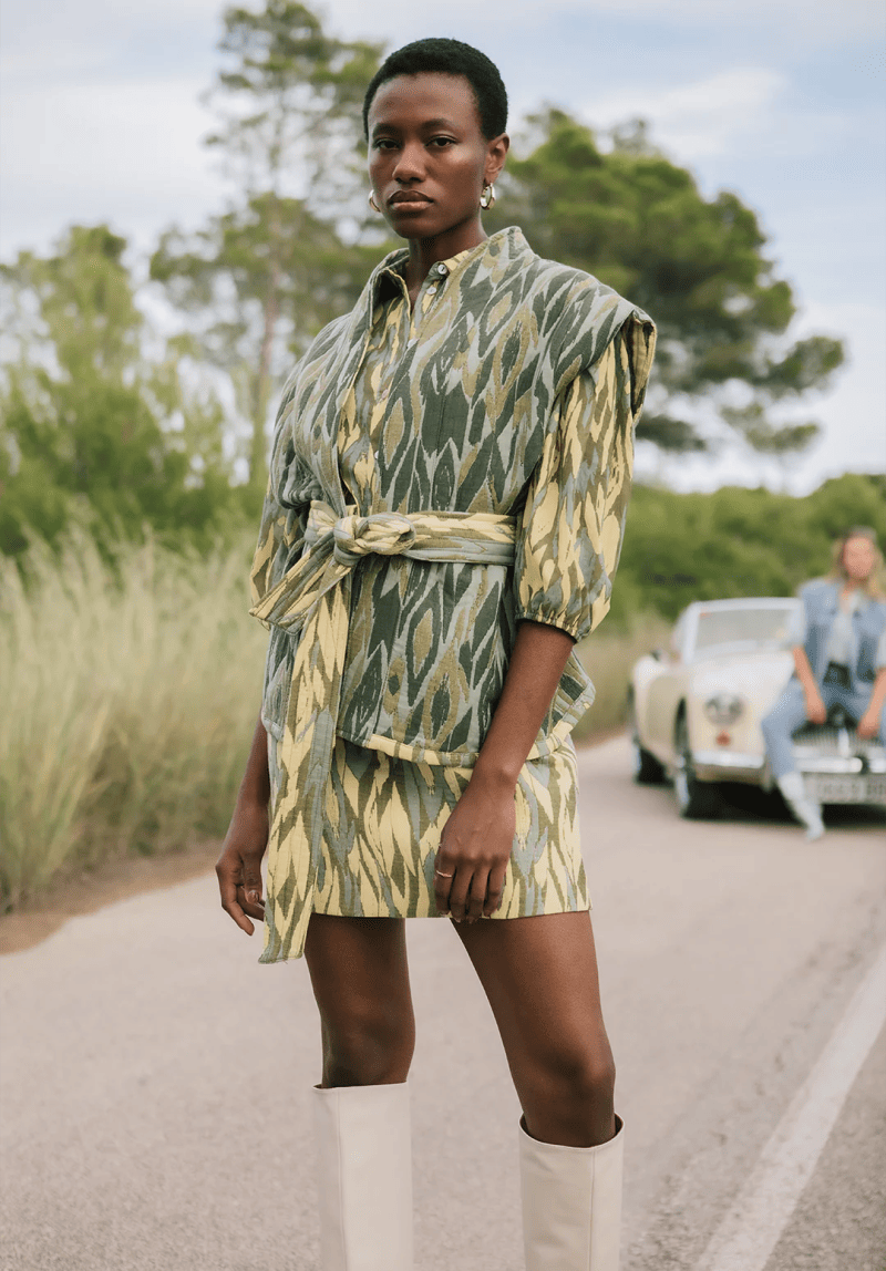 Nasma Ikat Pes Skirt - Aaiko