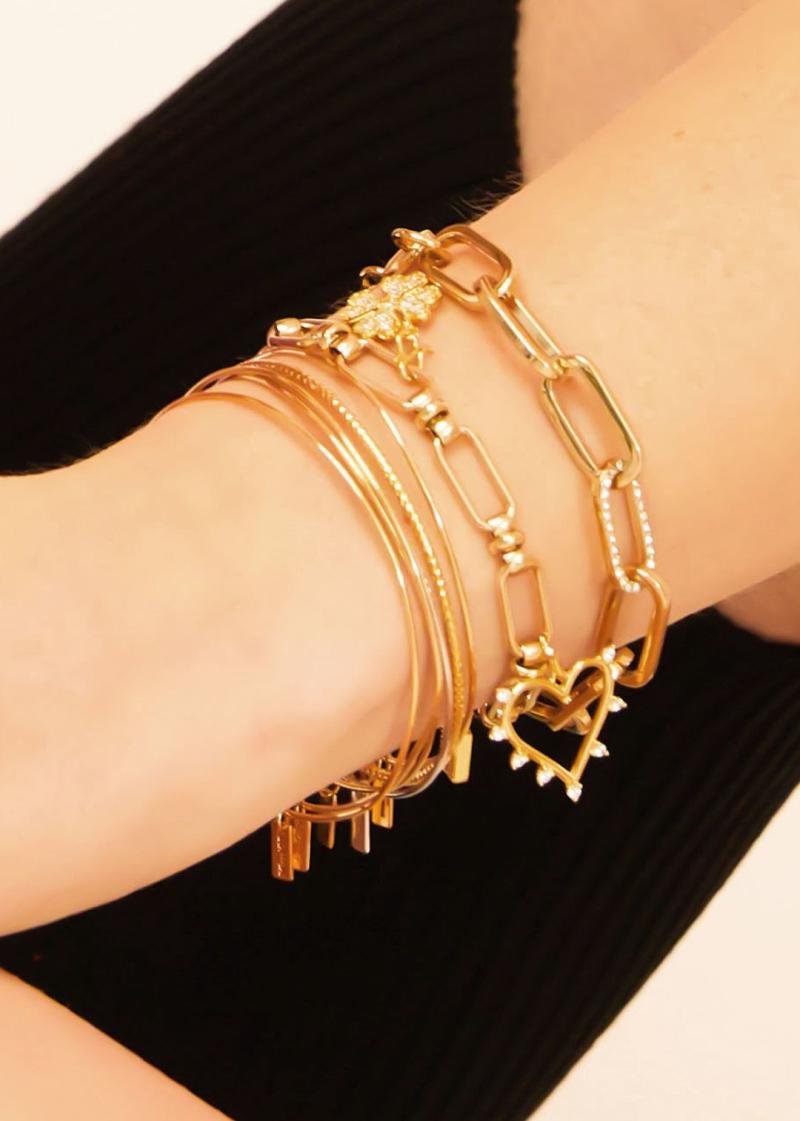 Charm Lovely  Heart Argent - Mya Bay