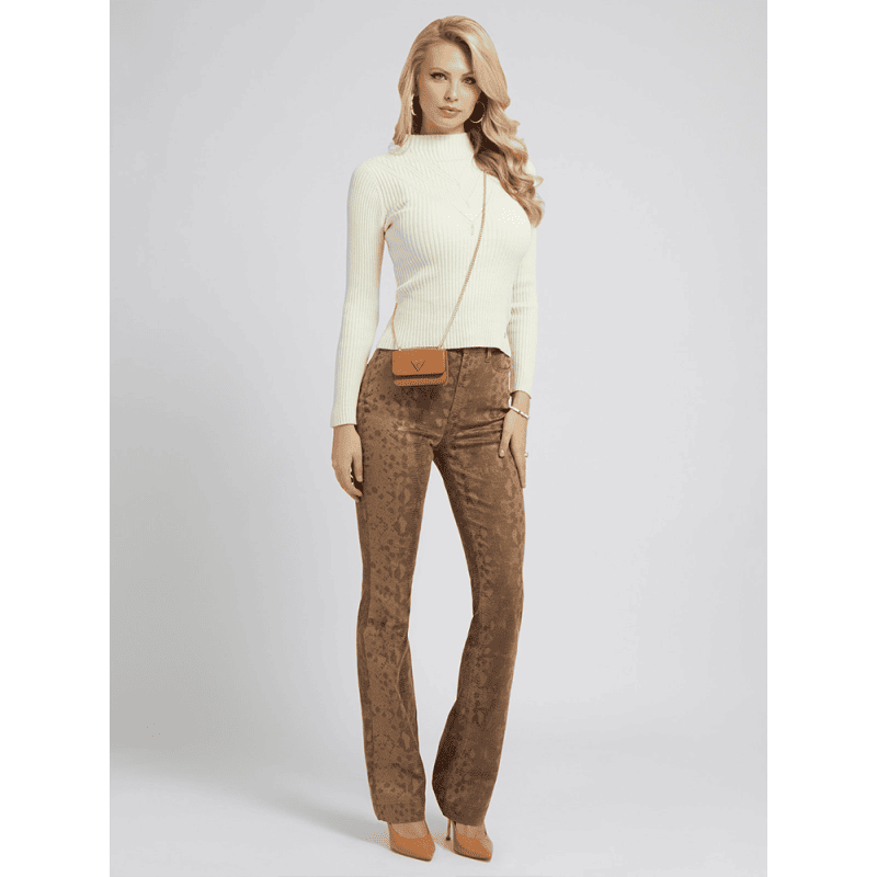 Rita Funnel Neck Cable Sweater - GUESS