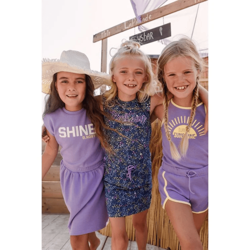 Girls small waffle singlet w/ contrast binding - B.Nosy