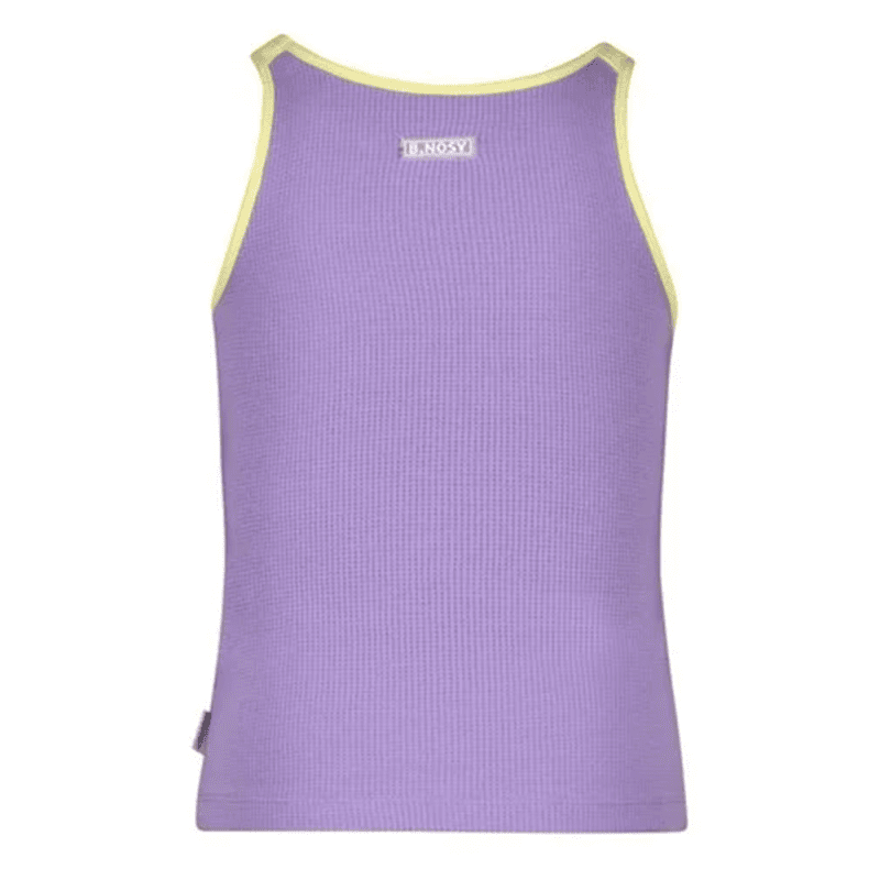 Girls small waffle singlet w/ contrast binding - B.Nosy