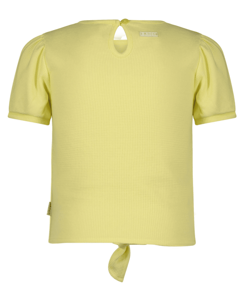 Girls top w/ puff sleeve and knot at hem - B.Nosy